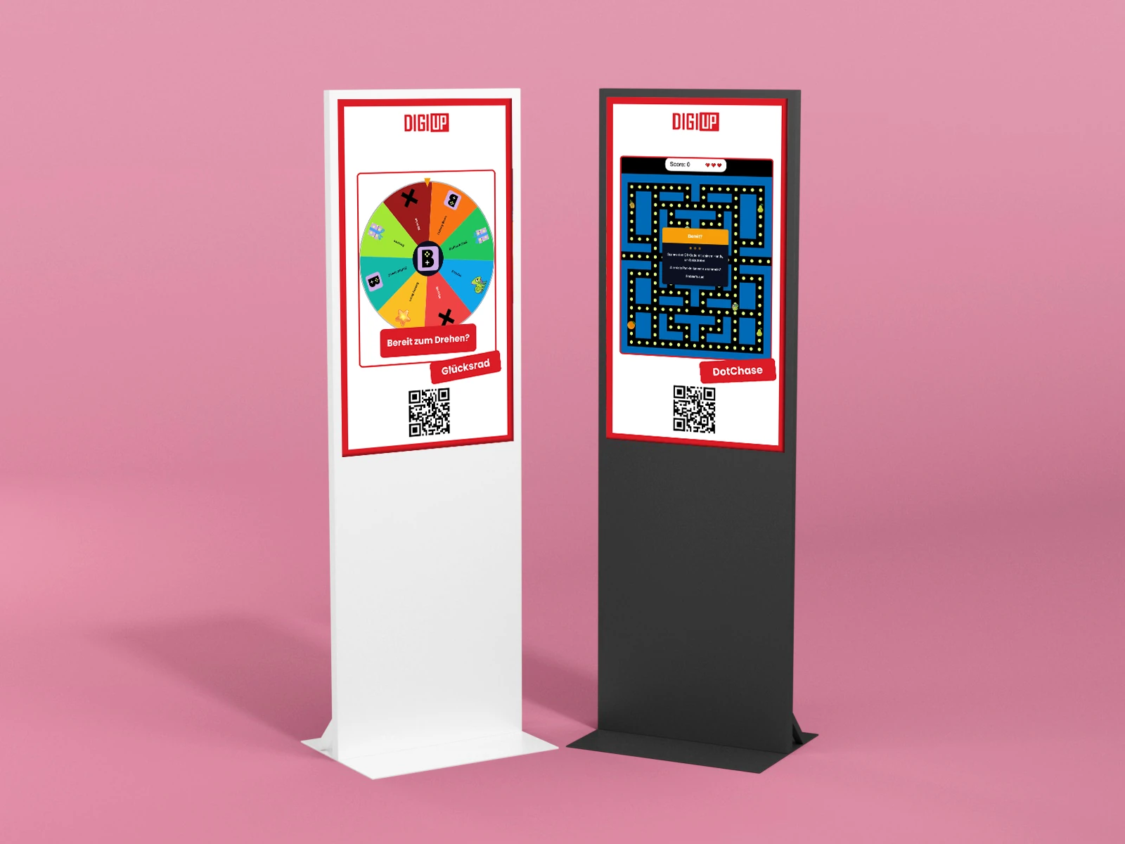 DIGIUP Games: Visual mit Smartphone und digitalem Display zur Screen-to-Mobile-Steuerung