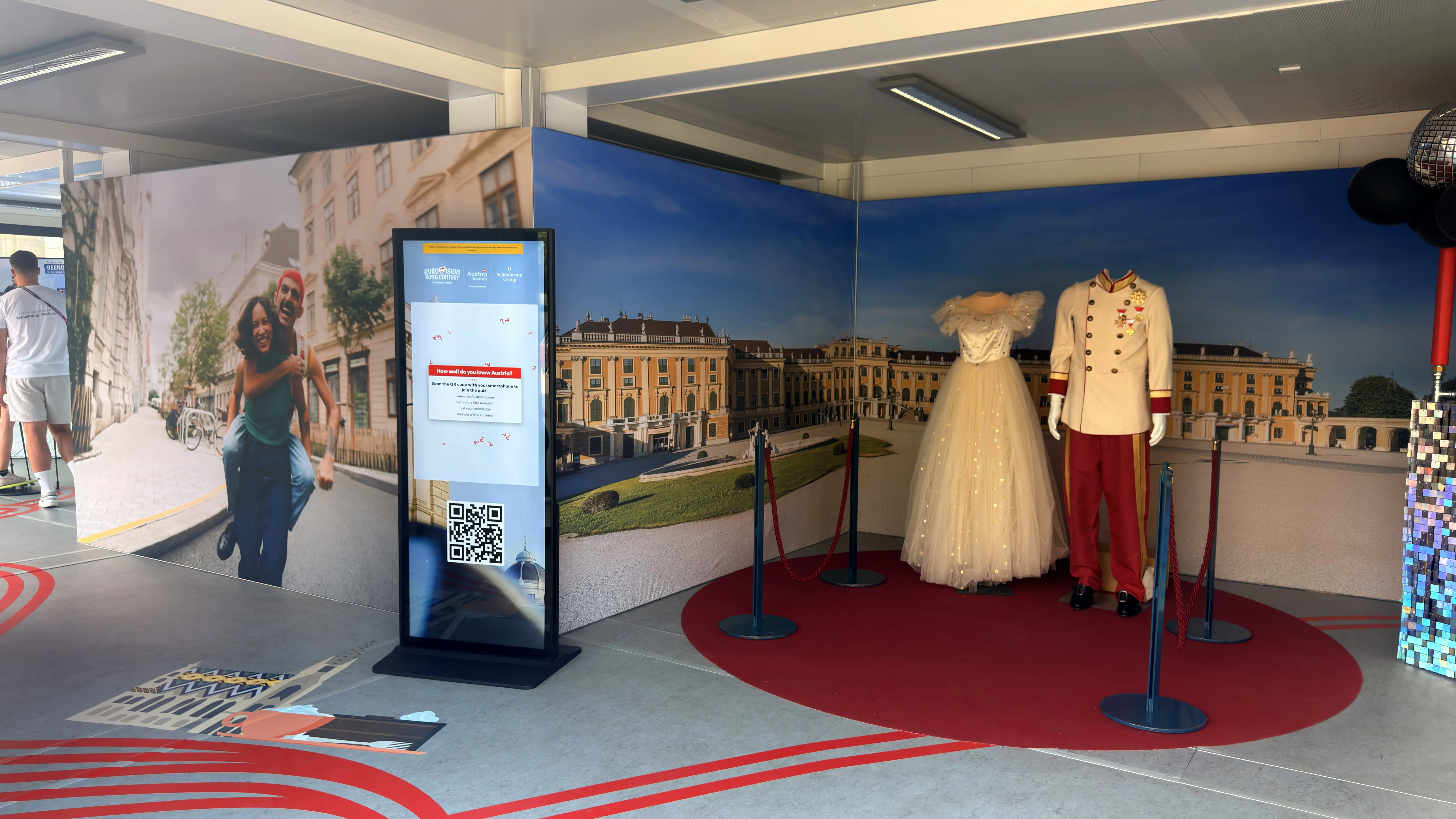 Austria quiz activation in the ESC container